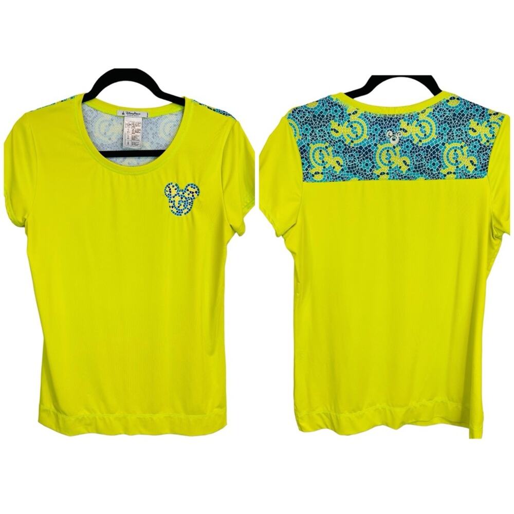 Disney Parks Ladies Performance Top tee Mickey Mosaic Icon Collection Large